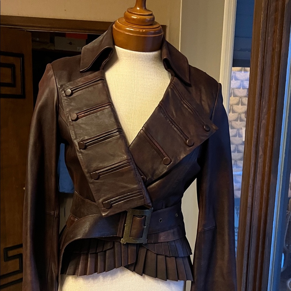 Vintage LAMB Brown Leather Women's Jacket